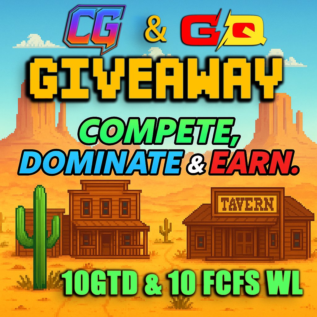 Draw your weapon, Gunslinger! 🔫 We've partnered with <a href="/crypto_gunz/">CryptoGunz</a> to arm 20 lucky sharp-shooters with coveted Whitelists for their decentralized, skill-based 1v1 PVP dueler!

CryptoGunz is built for true competitors - time to secure your spot for asset ownership!

PRIZES:
10