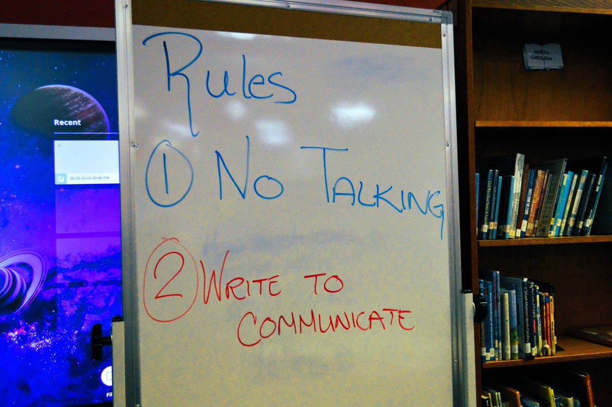 Using <a href="/Wipebook/">Team Wipebook</a> flip charts, Ms. Marley's classes were able to use the Chalk Talk <a href="/AVID4College/">AVID</a> strategy for a math activity in the library. <a href="/OnslowSchools/">Onslow County Schools</a> #avid #onslowdlt