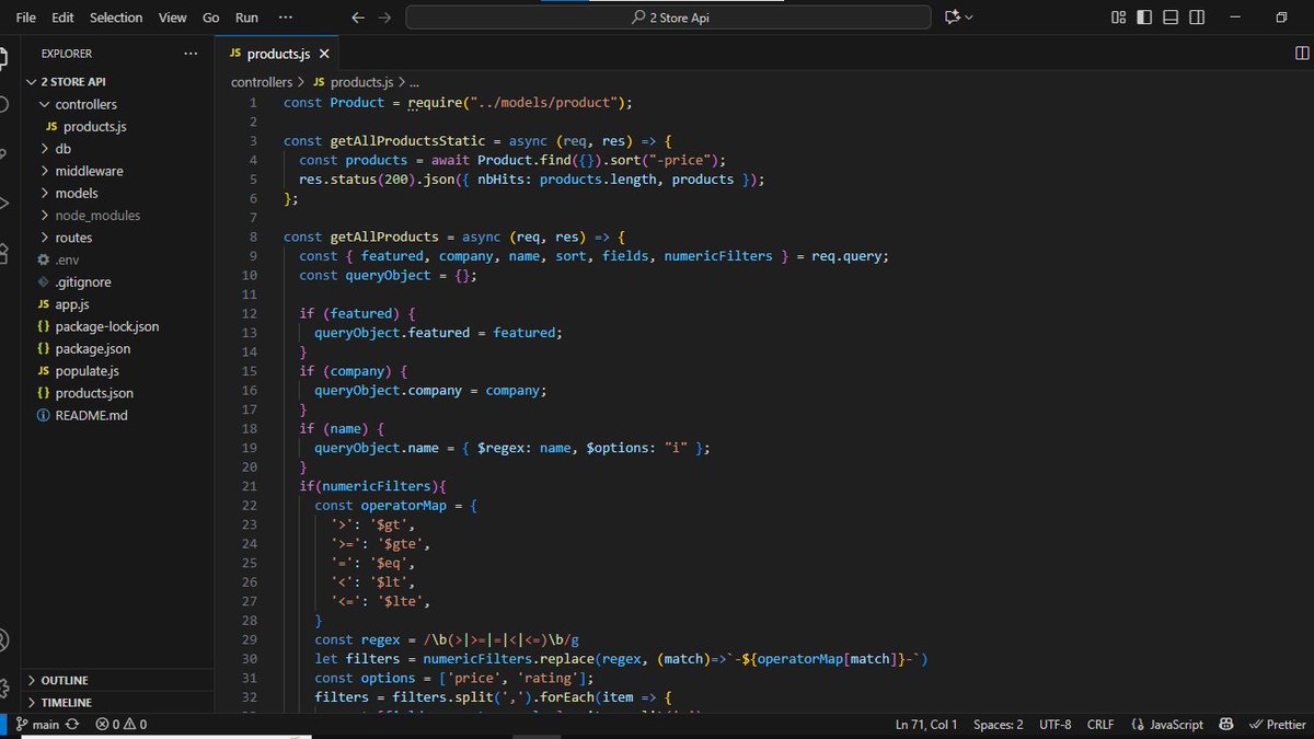 sudoSami's tweet image. 💻 Project #2 completed! Built a full-featured Store API from scratch

🛠️ Features:
- Smart product filtering
- Regex search
- Custom sorting
- Pagination
- Field selection

#100DaysOfCode #Backend #NodeJS #MongoDB