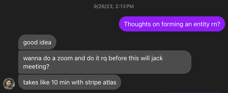 Company is formally 2 years old today