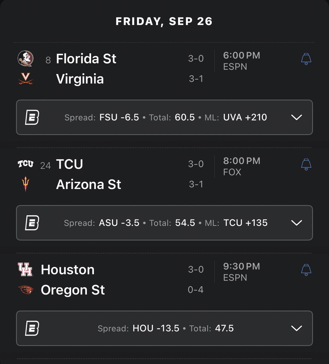 s_helwick's tweet image. Chandler Morris vs. the Florida State defense

Massive Big 12 matchup in Tempe

Undefeated Coogs in #Pac12AfterDark

Yeah it’s gonna be a great Friday night