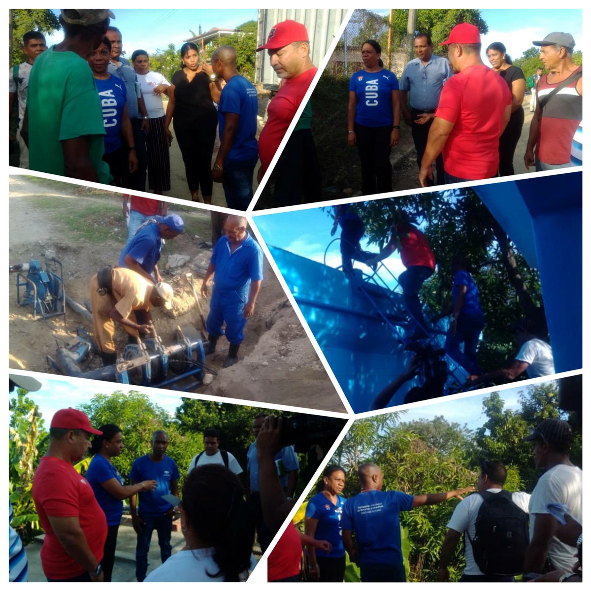 Visita Gubernamental a la provincia de Santiago de Cuba. Junto a las autoridades locales, llegamos al primer punto del recorrido:la ejecución de la inversión de la conductora sevilla,como parte de las medidas de enfrentamiento a la sequía. Información y comunicación.
#UnidosXCuba