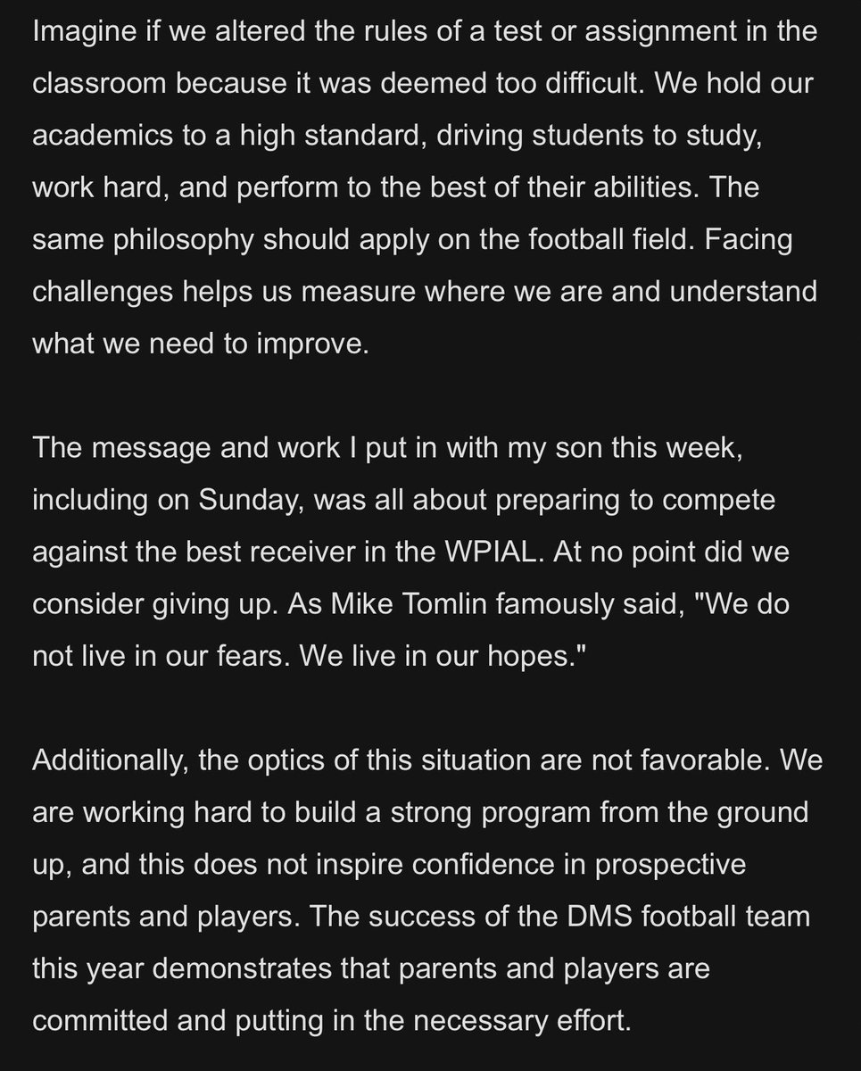Grinch4121's tweet image. I am a FC parent and my son starts varsity as a SO and I don’t agree or condone this decision.  I sent this message to the AD and got a generic response with no answers.