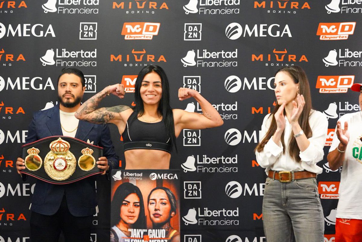 WBABoxing's tweet image. Jacky Calvo and Alma Meraz Make Weight Ahead of Interim WBA Light Flyweight Title Clash in Naucalpan

Calvo came in at 107.1 pounds, while Meraz tipped the scales at 107.3.

📸 @Pandoramajo