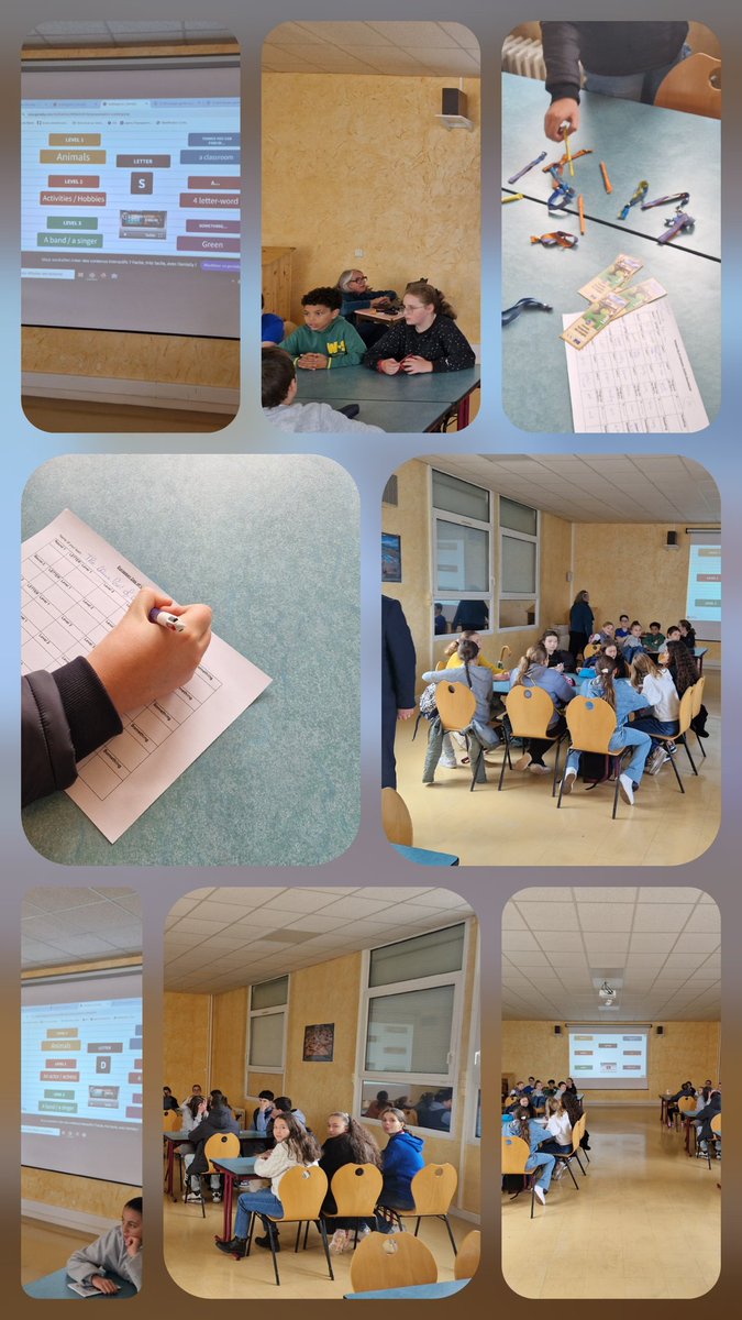 CollegeGProbst's tweet photo. Baccalauréat Géant en anglais sur la pause méridienne. De nombreux élèves sont venus jouer en équipe et affronter les adultes. 
English Baccalauréat during lunch time with students and teachers. 
#EDLangs https://t.co/OXdulpizN2