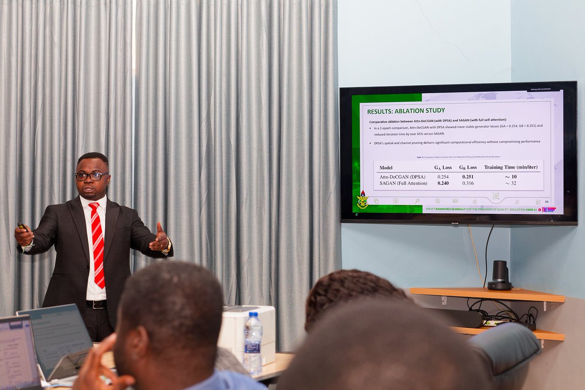 compengKNUST's tweet image. 📍𝐓𝐡𝐫𝐞𝐞 𝐟𝐫𝐞𝐬𝐡 𝐏𝐡𝐃𝐬 𝐢𝐧 𝐭𝐡𝐞 𝐛𝐚𝐠!

@M_Cobbinah, @amin95625, and @AlbertKDede, all PhD students in Computer Engineering, have successfully defended their theses.

The department is proud, and the future of research looks even brighter.