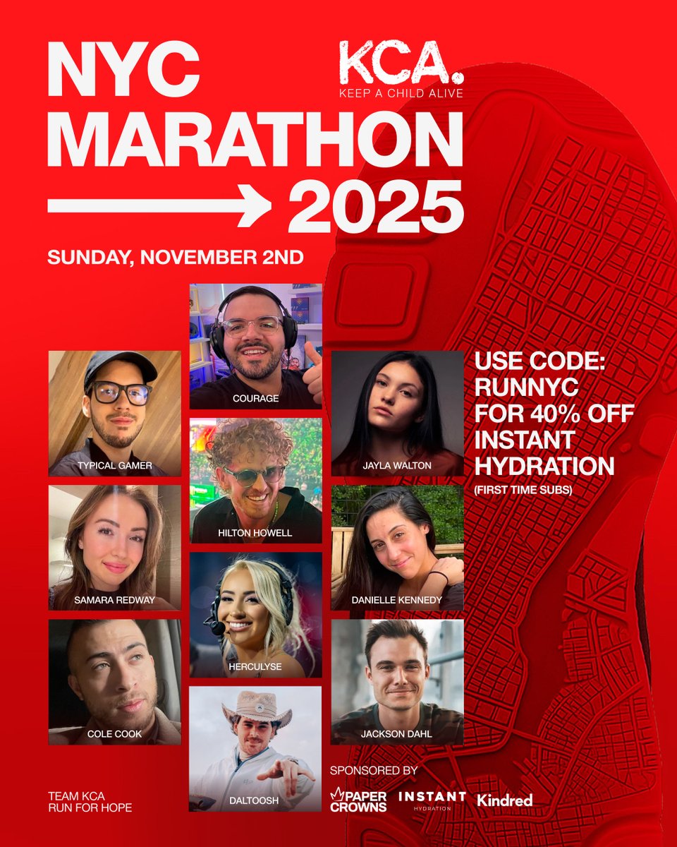 I'm raising money for Keep a Child Alive for the NYC Marathon!

Our goal is to raise $150,000!

I'll be personally matching the first $10,000 raised. Help me and the CouRageous support a great cause!

Donate here: tiltify.com/keep-a-child-a…

PLEASE SHARE!!!