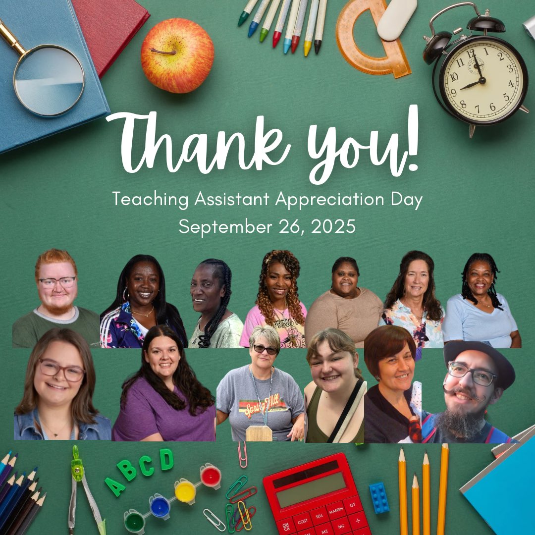 Today is Teaching Assistant Appreciation Day! We have many fabulous TAs (not all are pictured below, but we found as many photos as we could), and our school would simply not run smoothly without them. They contribute directly to our school community’s success. 💚🐻💙