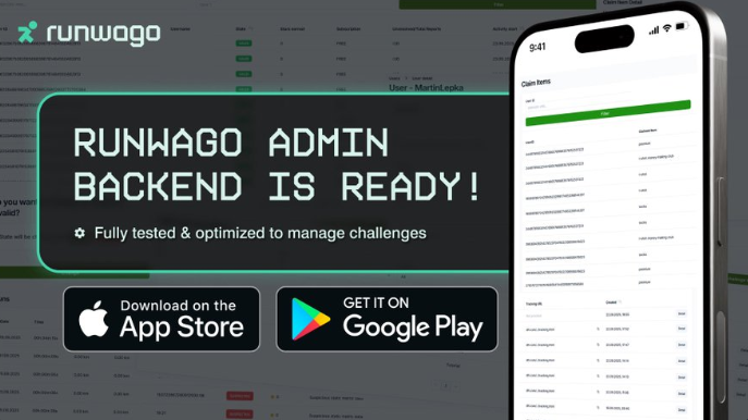 Runwago Admin Backend is fully tested &amp; optimized to manage challenges.

From next week, runners can join those challenges.

Are you ready to join? 🏃‍♀️🏃🏃‍♂️
#Runwago #SportFi