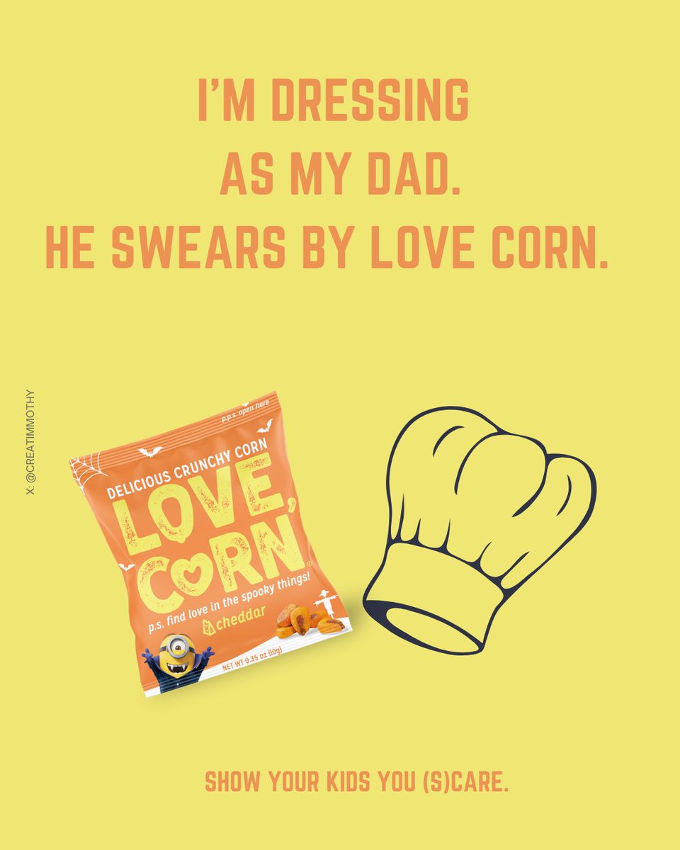 In another world, I'd be able to use Canva Pro again, for stock-free images of kids in costumes.. but I think this works too? 
<a href="/OneMinuteBriefs/">One Minute Briefs ⏱️</a> @LoveCorn_Snacks #LoveCornHalloween lovecorn.com