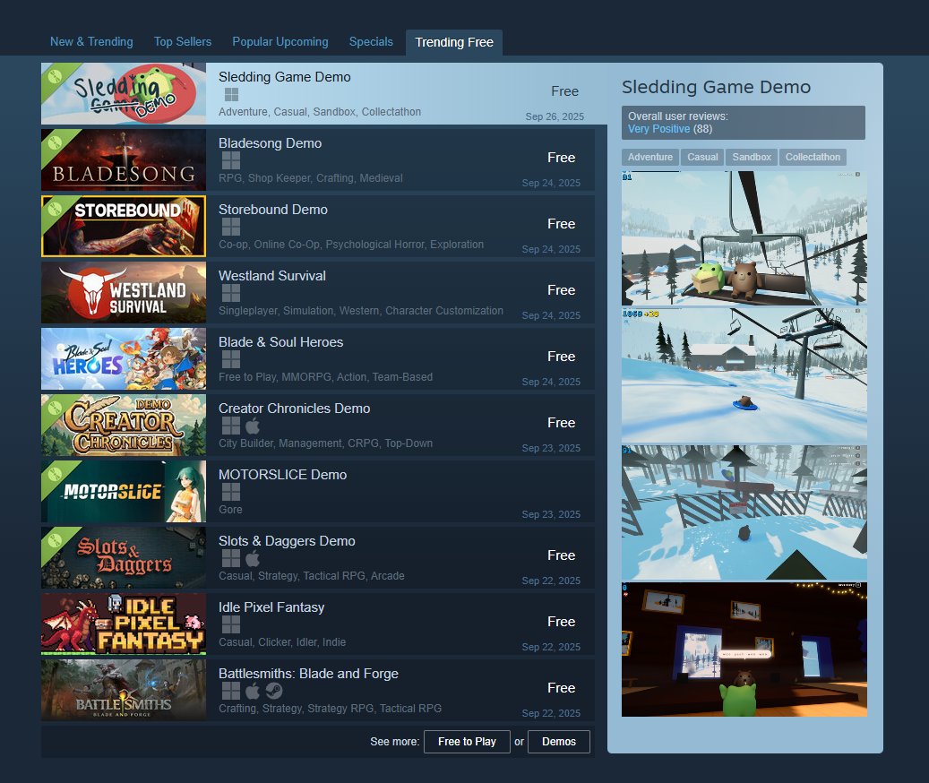 top of the trending free charts on steam. WHAT IS HAPPENING RIGHT NOW????