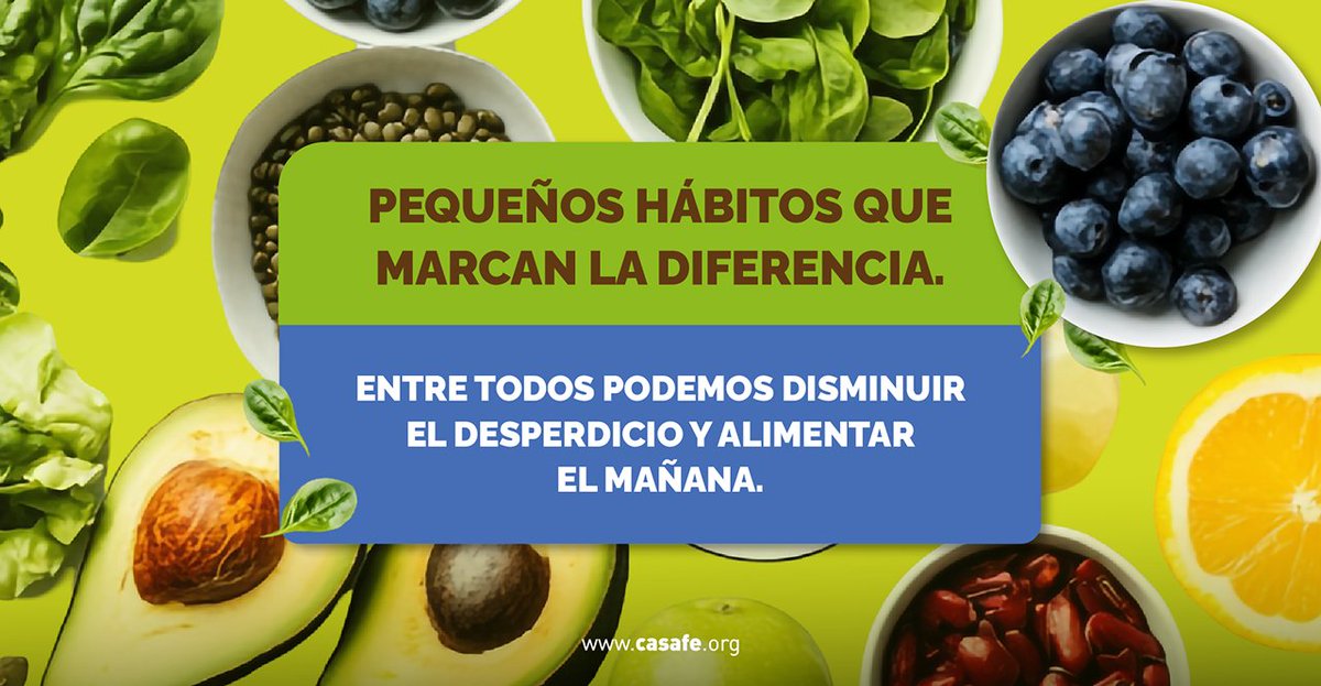 CasafeOk's tweet photo. 🌱 Hoy, en el Día Internacional contra el desperdicio de alimentos, recordemos que cada acción cuenta. Con hábitos simples como planificar, organizar y aprovechar mejor lo que tenemos en casa, podemos reducir el desperdicio y cuidar nuestros recursos. 🙌

#alimentos #desperdiciodealimentos #alimentacion #cultivos #campo #agro