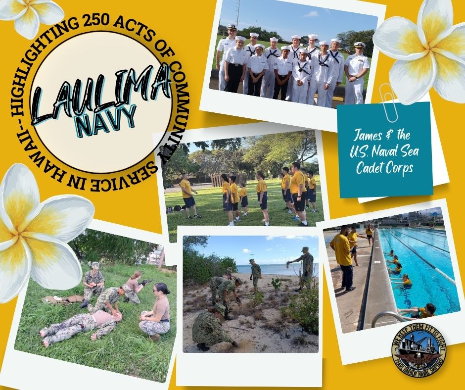 #PHNSYIMF mentors the next generation!

James volunteers with the @seacadets, preparing them to become tomorrow's #Warfighter through leadership, training, and community service events.

#LAULIMANavy | #250ActsService | #Navy250 https://t.co/58Eakqt4aW