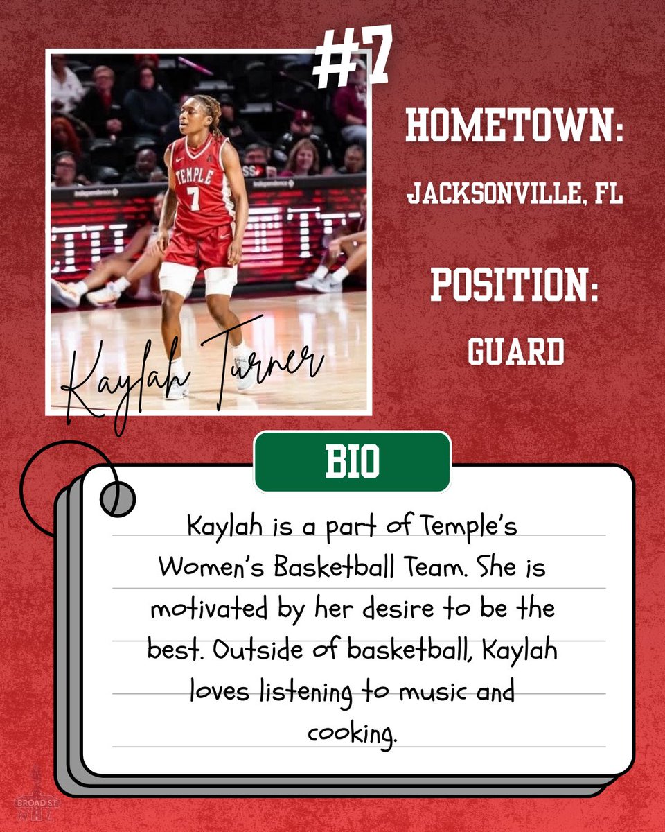Welcome Kaylah Turner to Broad St. NIL! Kaylah is motivated by her desire to be the best she can be. Through NIL she hopes to make meaningful partnerships that result in some $$$👀 
When asked how other describe her in 3 words, she said: #Funny, #Inspiring, and #Positive 🍒👏🏽