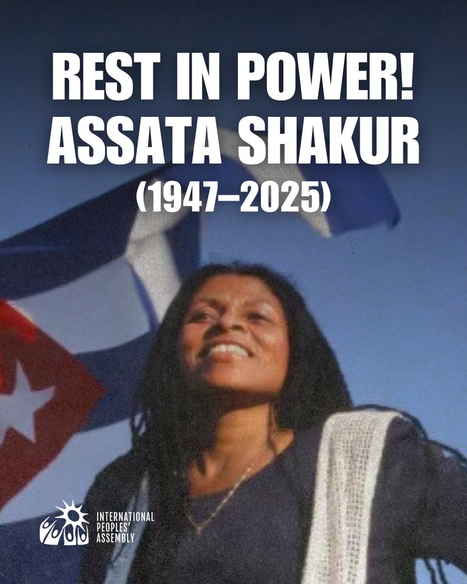 ✊🏾 Assata Shakur, a Black Revolutionary, has died at age 78 in Havana, Cuba, where she had been in exile since 1984. Cuba granted her political asylum after she was targeted and imprisoned in the United States.

Her call for Black liberation and global resistance against