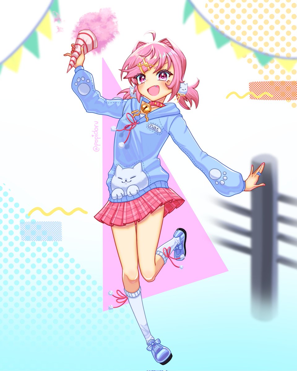 popidoru's tweet image. cotton candy fashion 💗🩵🐱
#ddlc #ddlcnatsuki