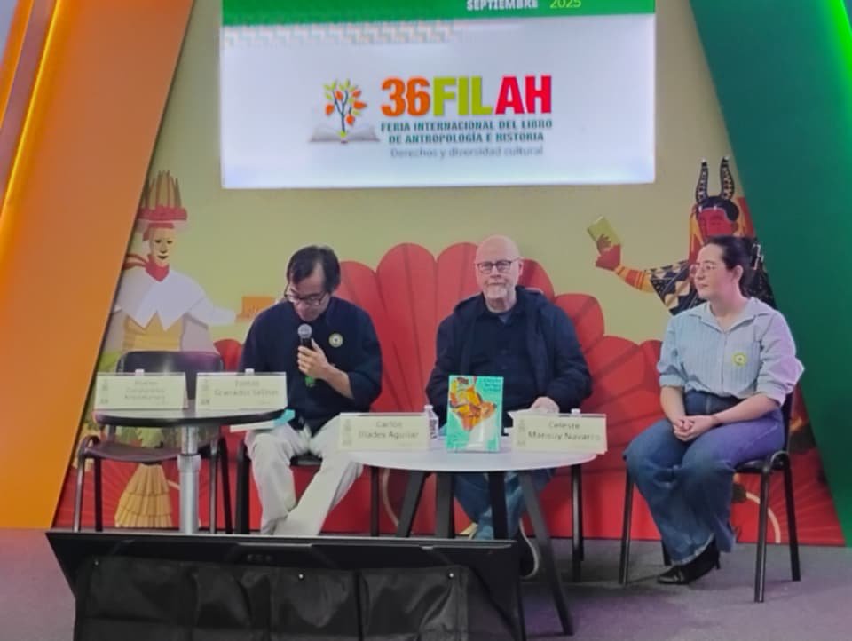 Ciencia, belleza y virtud en la 36 FILAH (Museo Nacional de Antropología), con Plotino C. Rhodakanaty en espíritu, y Tomás Granados, Celeste Mansuy y yo en persona.