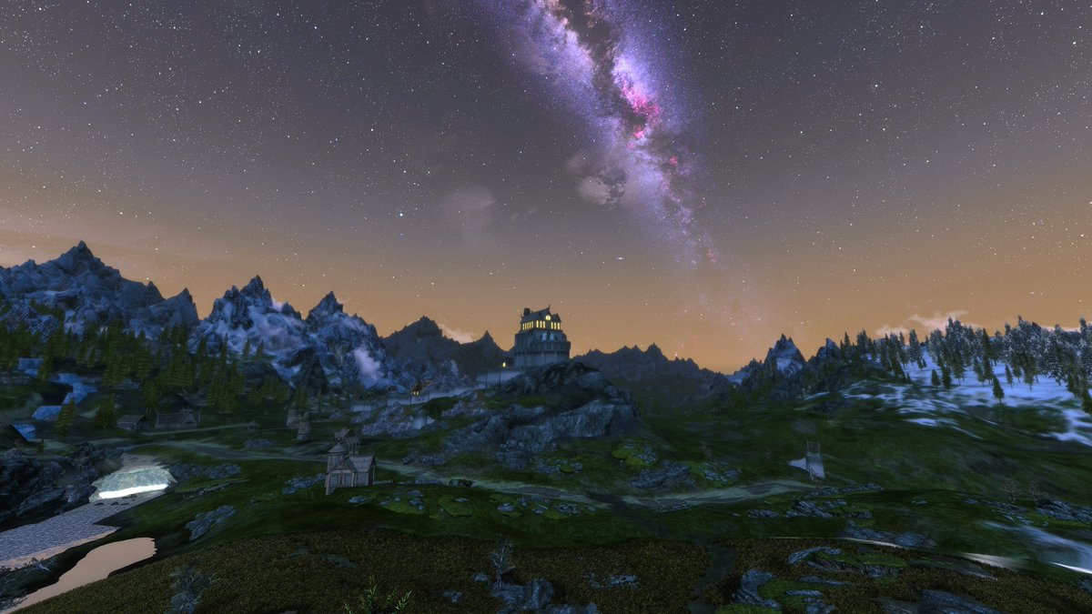 Skyrim.. ⚔️ #XboxShare
Whiterun rises out of the Tundra as night falls against a crystal clear sky.. #VPWNight 
Skyrim: Anniversary Edition, Xbox Series X
🎮⚔️💚 #Skyrim #XboxSeriesX #VGPUnite #ThePhotoMode #VirtualPhotography #VPHiddenGems #VPGamers #elderscrolls