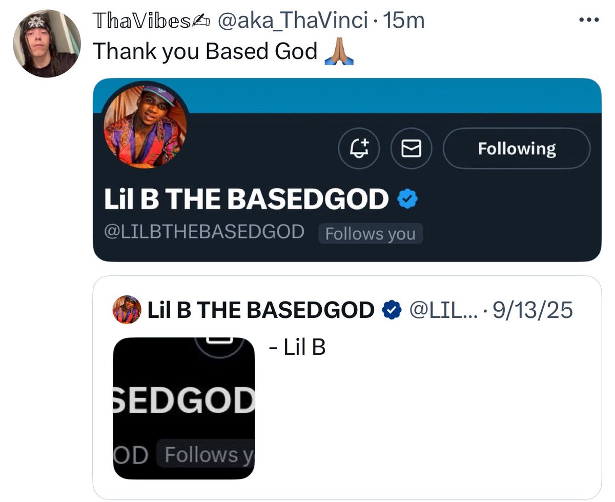Lil B THE BASEDGOD tweet media