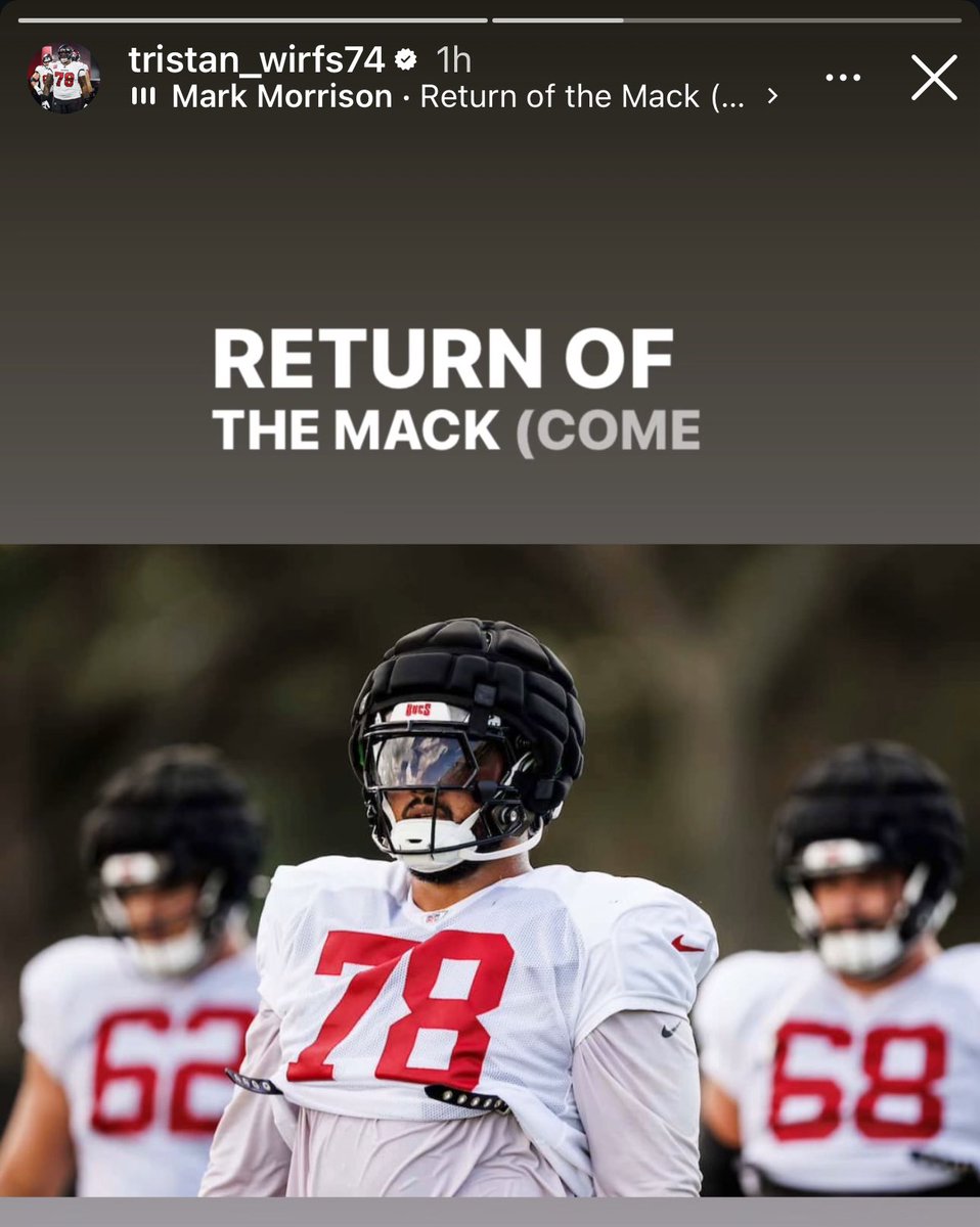 Greg Auman (@gregauman) on Twitter photo If you had any doubts about Tristan Wirfs playing Sunday, this is from his Instagram story: If you had any doubts about Tristan Wirfs playing Sunday, this is from his Instagram story: