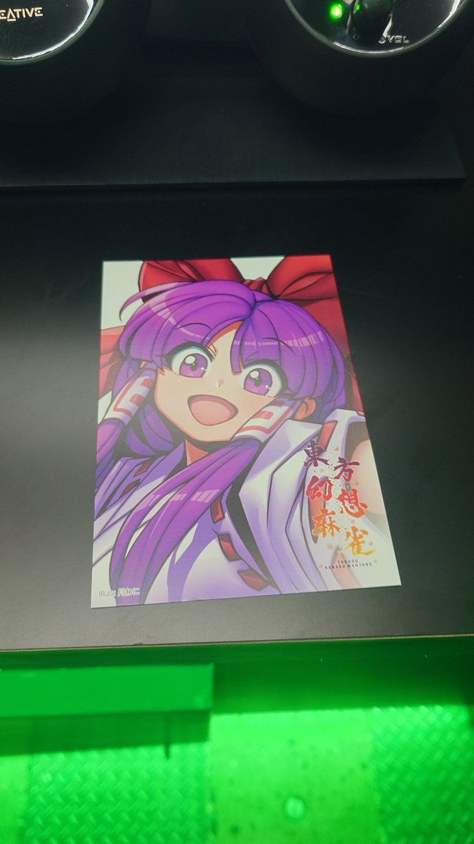 #TGS2025 いよいよ一般公開日！
#東方幻想麻雀 は7ホールのハピネットさんブース内で展示中。
試遊してくれた方には「博麗靈夢」のポストカードを進呈します。是非お立ち寄りください。
#thgsmj