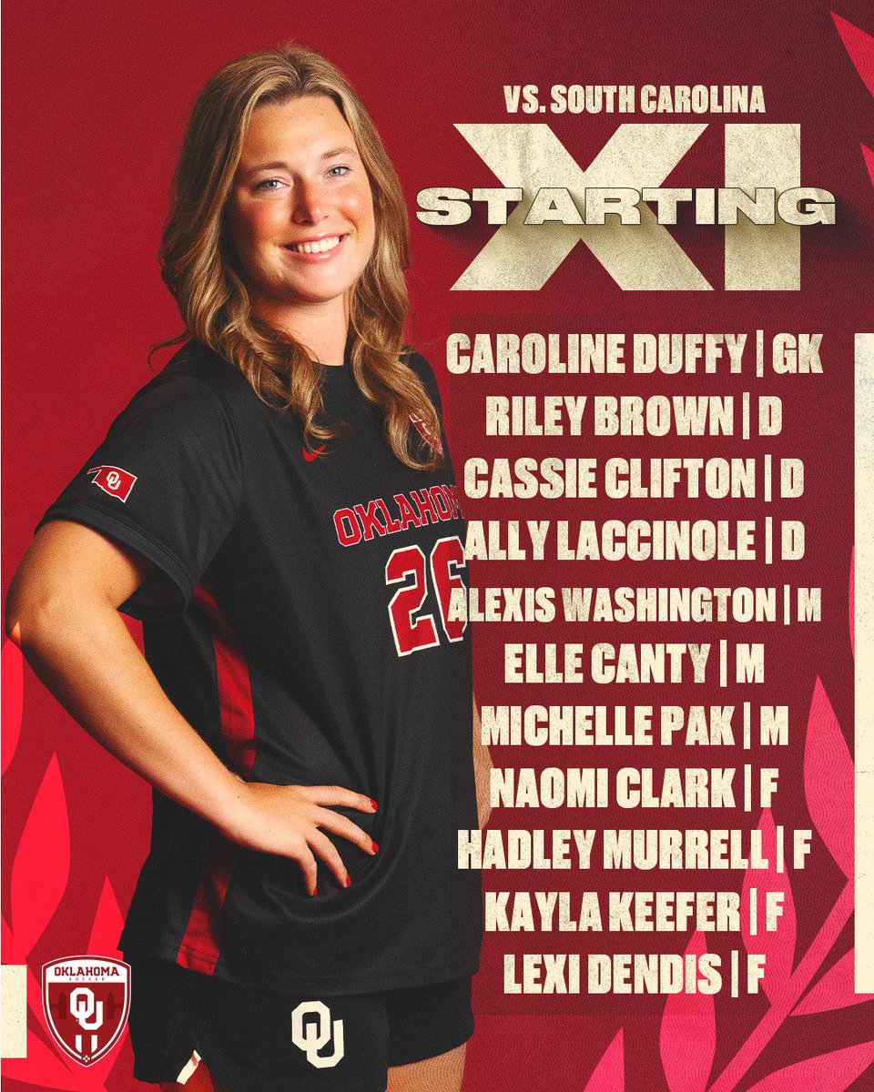 Friday Night Starting XI 

🔗» linktr.ee/OU_WSoccer