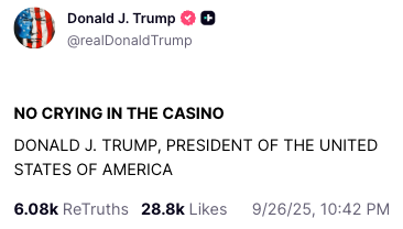 internetquant's tweet image. NO CRYING IN THE CASINO