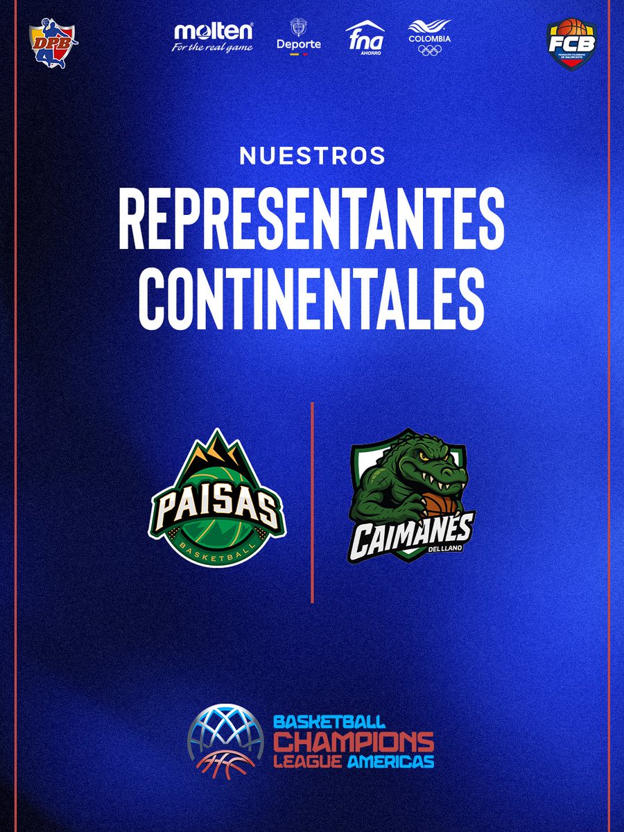 ¡PAISAS Y CAIMANES NOS REPRESENTARÁN EN LA @bclamericas! 🔥🔥🔥

#BaloncestoDeColombia🇨🇴