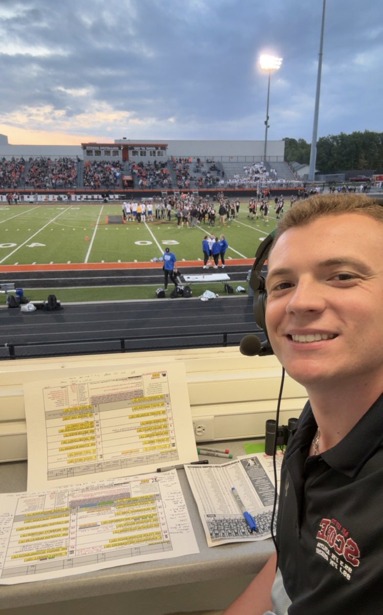Riding SOLO for tonight’s Game of the Week! 🎙️

Settled into the press box @ Kaukauna High as the Ghosts play the Oshkosh West Wildcats in FVA action! 🏈 

I know <a href="/dknapinski/">Dick Knapinski</a> is tuning into <a href="/thescorewi/">The Score WI</a> while he’s away, but are YOU? 📻📻📻
#TonyGNation #wiaa #wiaawi #wiaafb