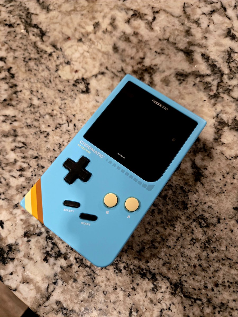 JeffKowalk's tweet image. My favorite new toy! @modretro Chromatic for old-school Gameboy play