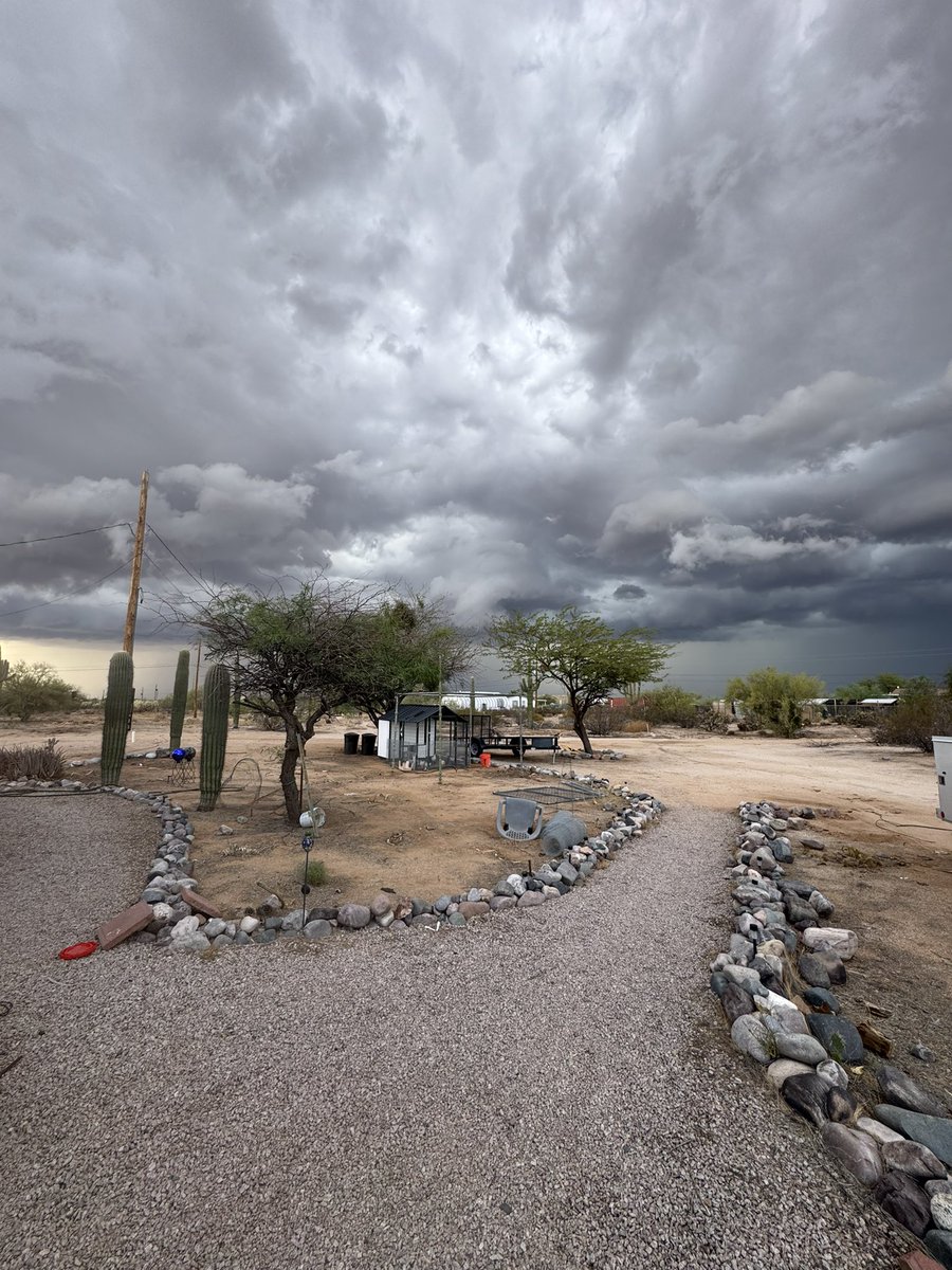 At the house right now