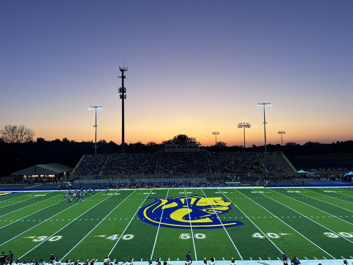 Halftime.

Snider 0
Homestead 21

The newly resurfaced Walters Stadium is looking very nice!