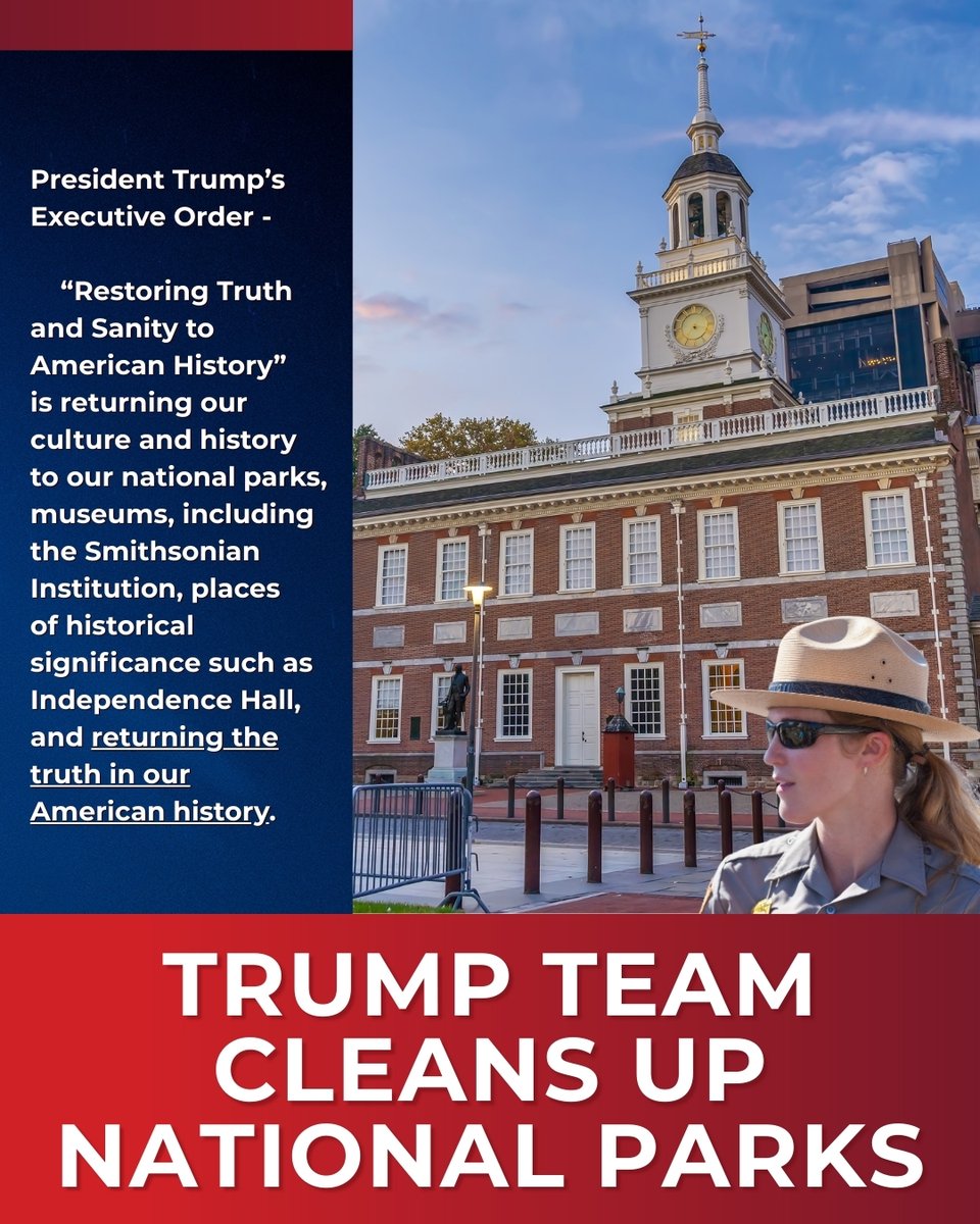 The Woke ideology has been used to destroy much of our nation’s heritage and history over the last decade.

Read more here: americanstewards.us/trump-administ…

#LibertyMatters #heritage #ideology #historical #nationalheritage #nationalparks