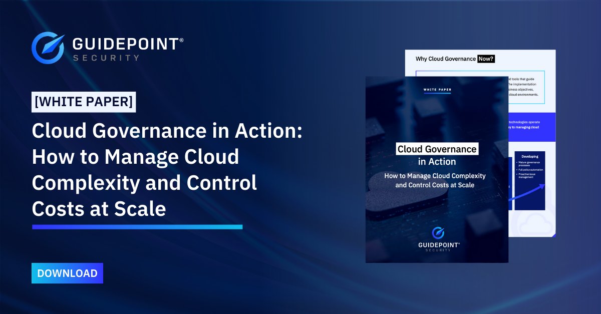 GuidePointSec's tweet image. Cloud adoption is skyrocketing—but governance often lags.

Our new whitepaper, Cloud Governance in Action, shows how to:
✅ Gain visibility
✅ Reduce risk
✅ Empower teams

Download your copy now: okt.to/ve1Bb6