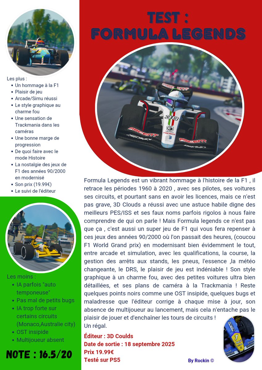 Deuxième petit test dans ce format mise en page et illustré.
Un coup de cœur pour moi, j'ai passé presque 40 heures dessus !
Et c'est pas fini ! 
Si vous pouvez me donner de la force et liké + Retweet, comme la dernière fois, ça serait cool 😁 !
#FormulaLegends
<a href="/3DClouds/">3DClouds</a>