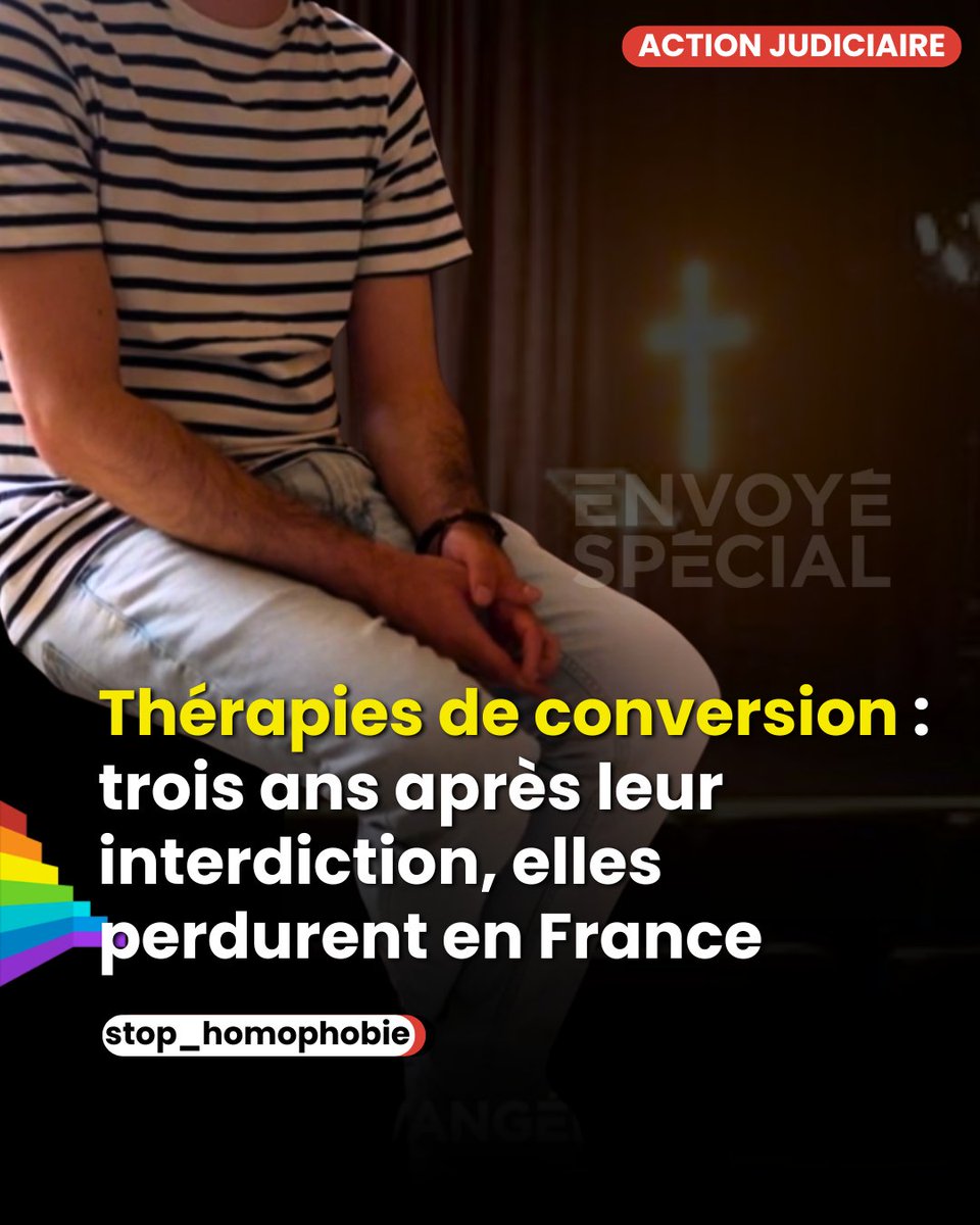 [Communiqué] #actionjudiciaire ⚖️🚨 Thérapies de conversion : trois ans après leur interdiction, elles perdurent en France

Le reportage d’ <a href="/EnvoyeSpecial/">Envoyé spécial</a> (France 2, 25 sept.) montre que certaines communautés religieuses continuent de promouvoir la « guérison » de