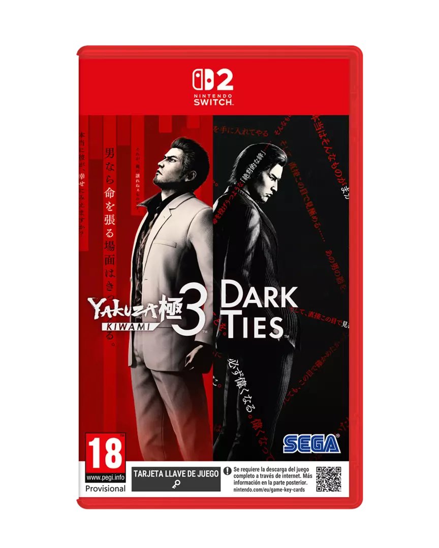 IsGameKeyCard's tweet image. 🔴 Yakuza Kiwami 3 will be distributed as a Game Key Card in EUR. #Switch2 #SEGA #GameKeyCard
