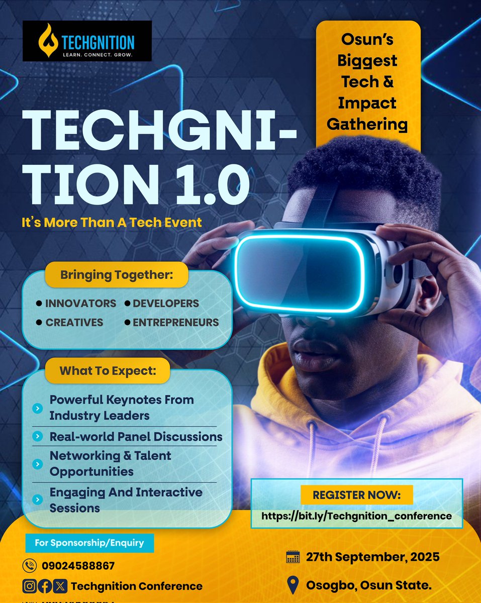 ATCAfricaOsun's tweet image. Tomorrow, we gather at Founders&apos; Hub, Oroki Estate, Osogbo for a critical conversation on the growth of the Osun Tech Ecosystem.

Join innovators, creators, and stakeholders as we shape the future together. 💡

#OsunTech #ATCAfrica