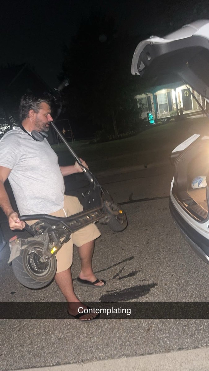 Last night got a little crazy. House party went till 3am. Ended the night  zooming home on my e-scooter. Ohio is a blast.