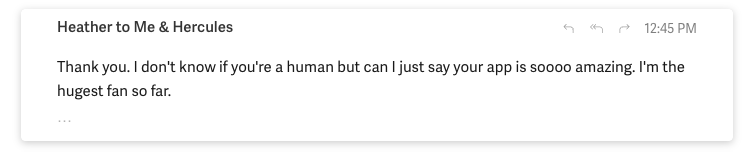 When your customer support is so fast people don't know if you're human or not