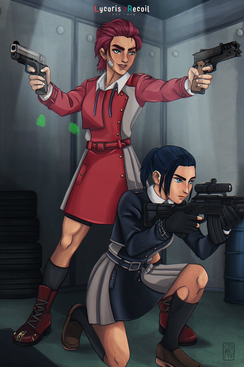 CaitVi in Anime Universes: 06/20
Lycoris Recoil

—
Caitlyn was recruited by DA at a young age because of her exceptional potential, always seeking a purpose for her skills. Vi enrolled later, chasing faint leads about her missing sister, Powder. They clashed during training, but