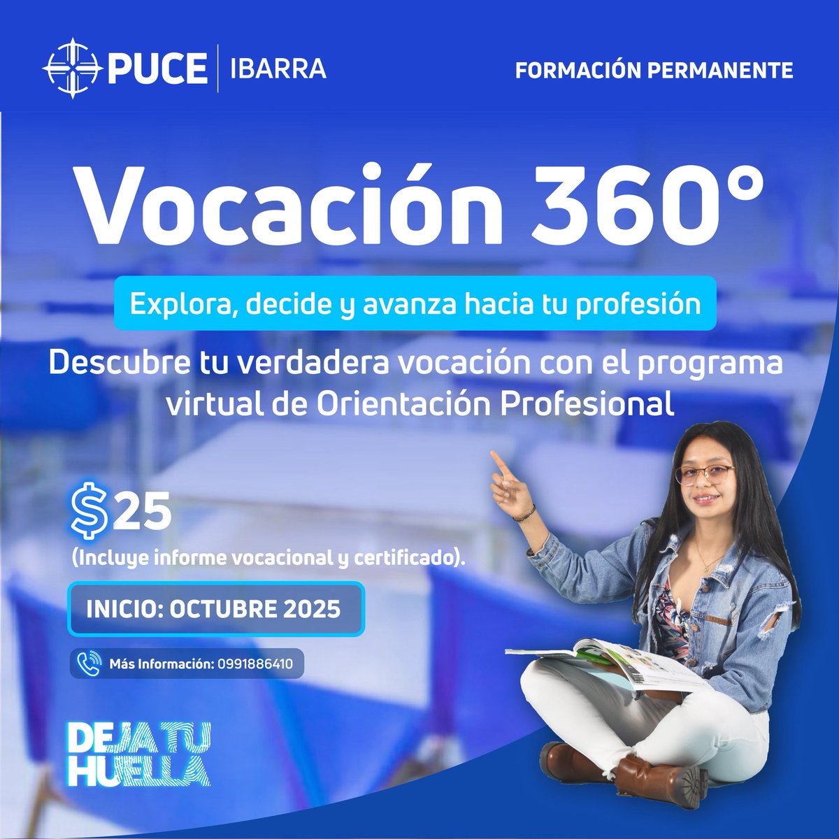 pucesedeibarra's tweet photo. 🎓 Vocación en 360°
Porque ser profesional no es solo saber,
es sentir, servir y transformar desde lo que amas.
🌍 Vocación 360° es ver más allá del aula.
Es estudiar con el corazón, con visión y con impacto.
#Vocación360 #PUCEIbarra #FormaciónIntegral #TuVocaciónTuFuturo #PUCEI https://t.co/Vu04o6WXr2