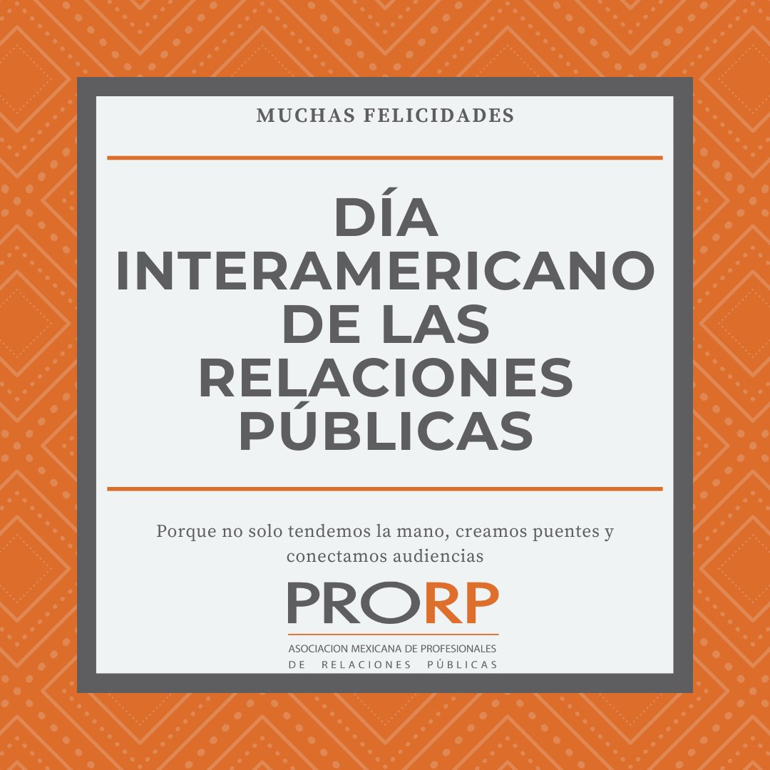 Hoy es el Día Interamericano de las Relaciones Públicas.
Las RRPP no son solo notas de prensa: son estrategia, escucha activa y generación de confianza en un mundo donde la reputación lo es todo.

Comunicar bien ya no es opcional, es ventaja competitiva. <a href="/PRORPMexico/">PRORP</a>
