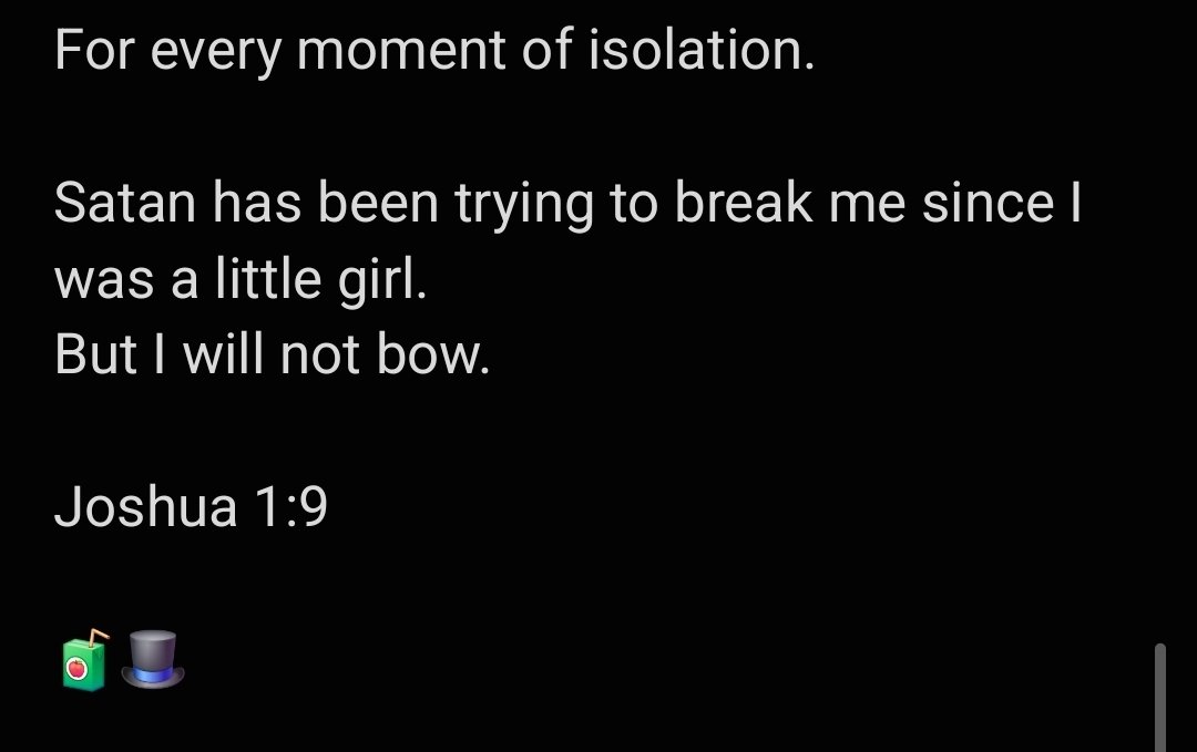 Moonlite_revere's tweet photo. A declaration to myself......I hope if your someone going through brokenness in your life....This helps you as well...
dont give up.....
#mydeclaration #MentalHealth
#dontgiveup #anxiety #depression #motivation #ENCOURAGEMENT https://t.co/q8H76LzjKw