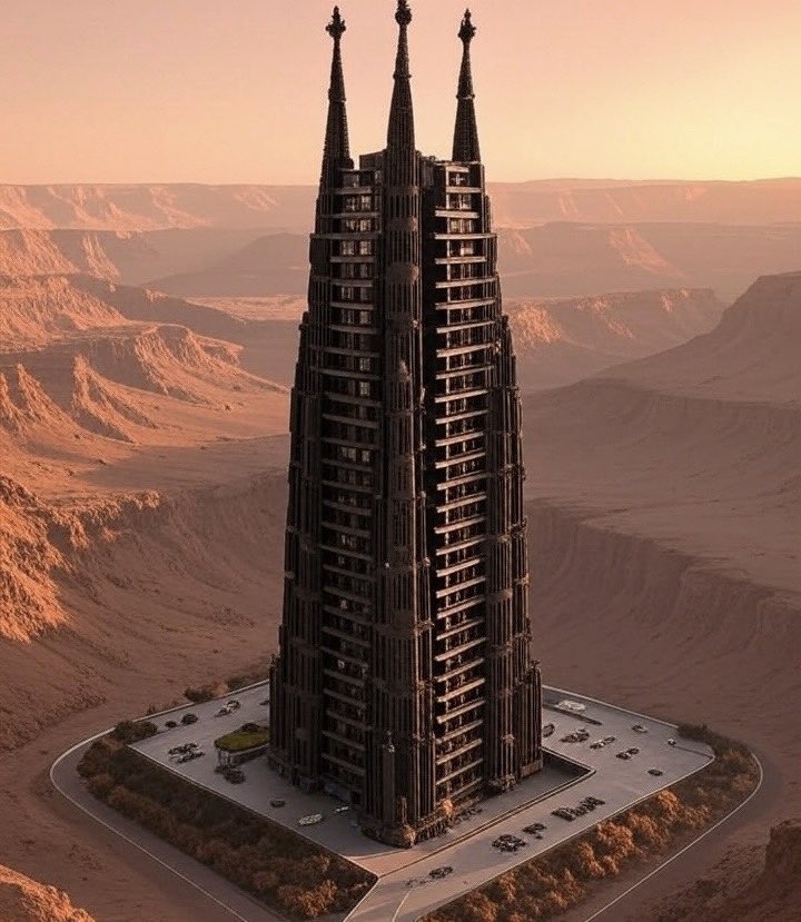 Future architecture of Mars. 
Author: architect Vladimir Sokolov (Tallinn)
#Mars 🚀 🔴 #architecture