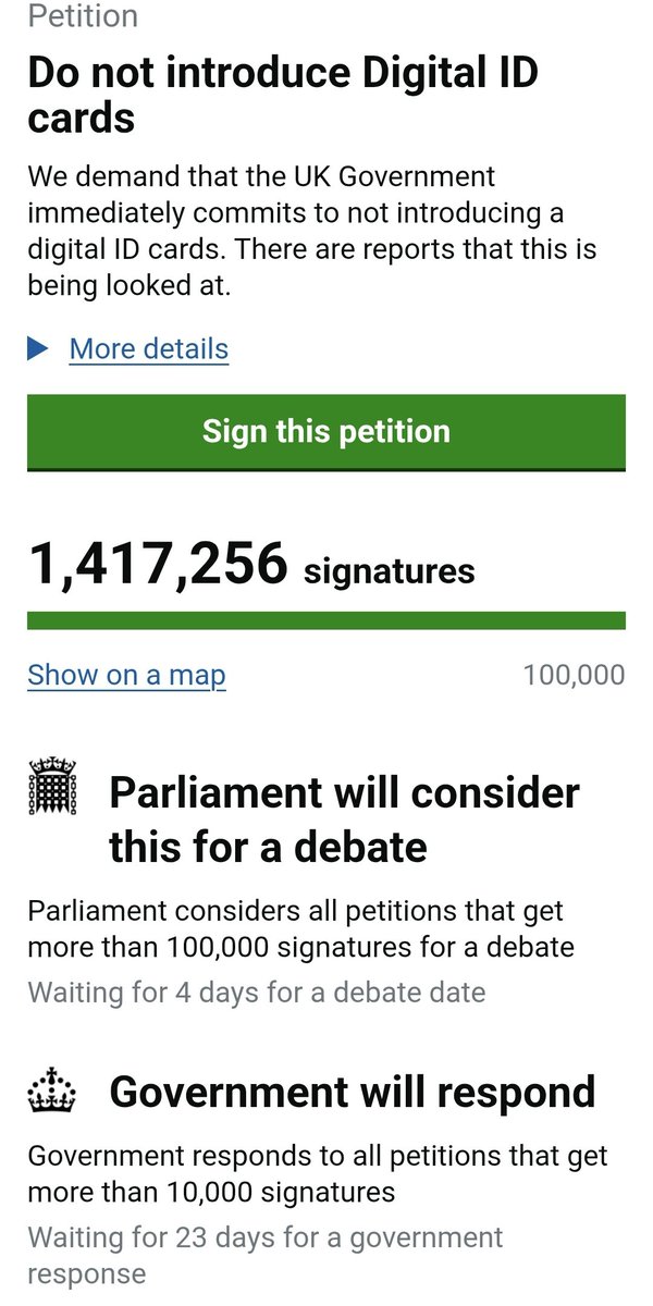 It could be the entire population, and they'd not spend more than a few seconds pretending to debate this. It was decided years ago.