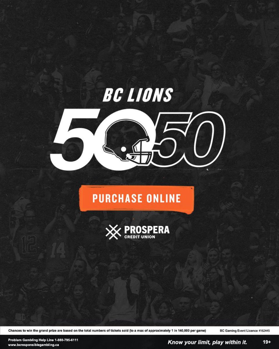 OfficialBCCFA's tweet photo. Get your @BCLions 50-50 tickets now! 🇨🇦🏈

https://t.co/2t8NURgj0a https://t.co/wrBwWGCX3h