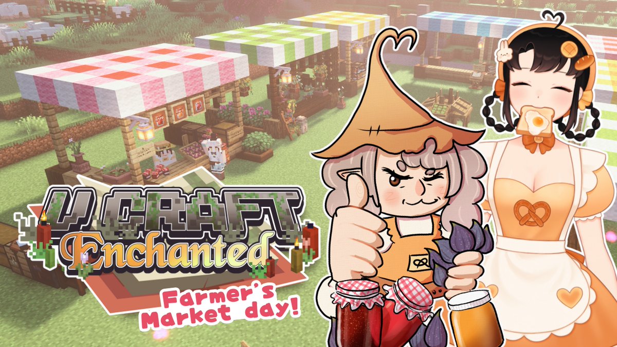It's #VCraftEnchanted Farmer's Market day! Thank you everyone for helping Granny Minterva bring this to life!!! 🌿🍓🧺👒

🕰️ 2pm PT / 5pm ET 
▶︎ twitch.tv/mintmai
▶︎ youtube.com/live/-9dgFGiC0…

#mintmaiLIVE