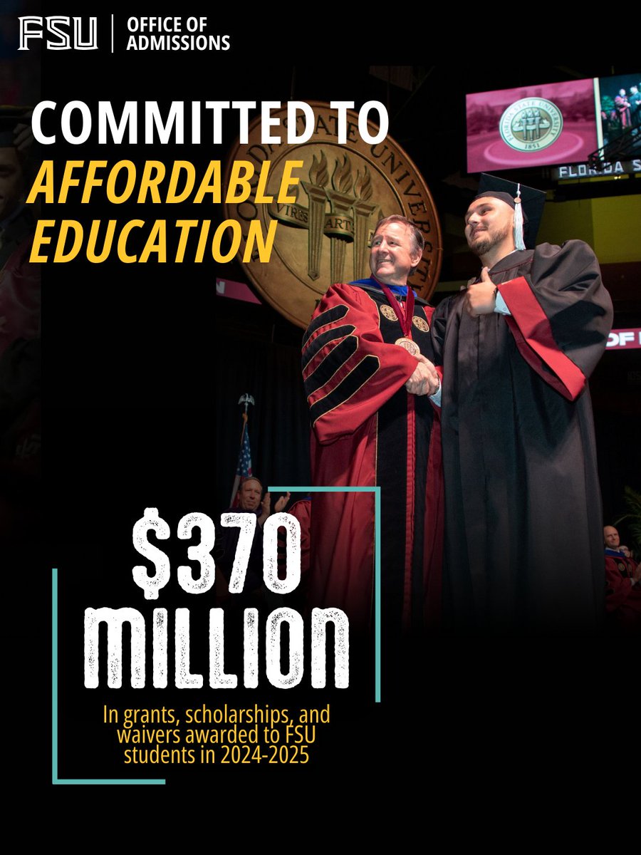 FSU is proud to be ranked the #1 Best Value Public University in Florida by The Princeton Review’s Best Colleges 2026! 🎓 

FSU is committed to affordable education and student success at every step.

#FSU30 #NowANole #FSUAdmissions #NewNoles