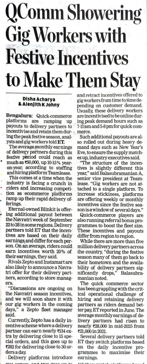 UpMidlands's tweet image. As the Cliché goes "Money Makes The Mare Go"!

A million dollar question that's an unsolved riddle Where is the youth headed if not in #ITIs, #Polytechnics or #EngineeringColleges!

It's the #DeliveryPartners at #ECommerce #ECommerce where earnings are rising at steep rates!